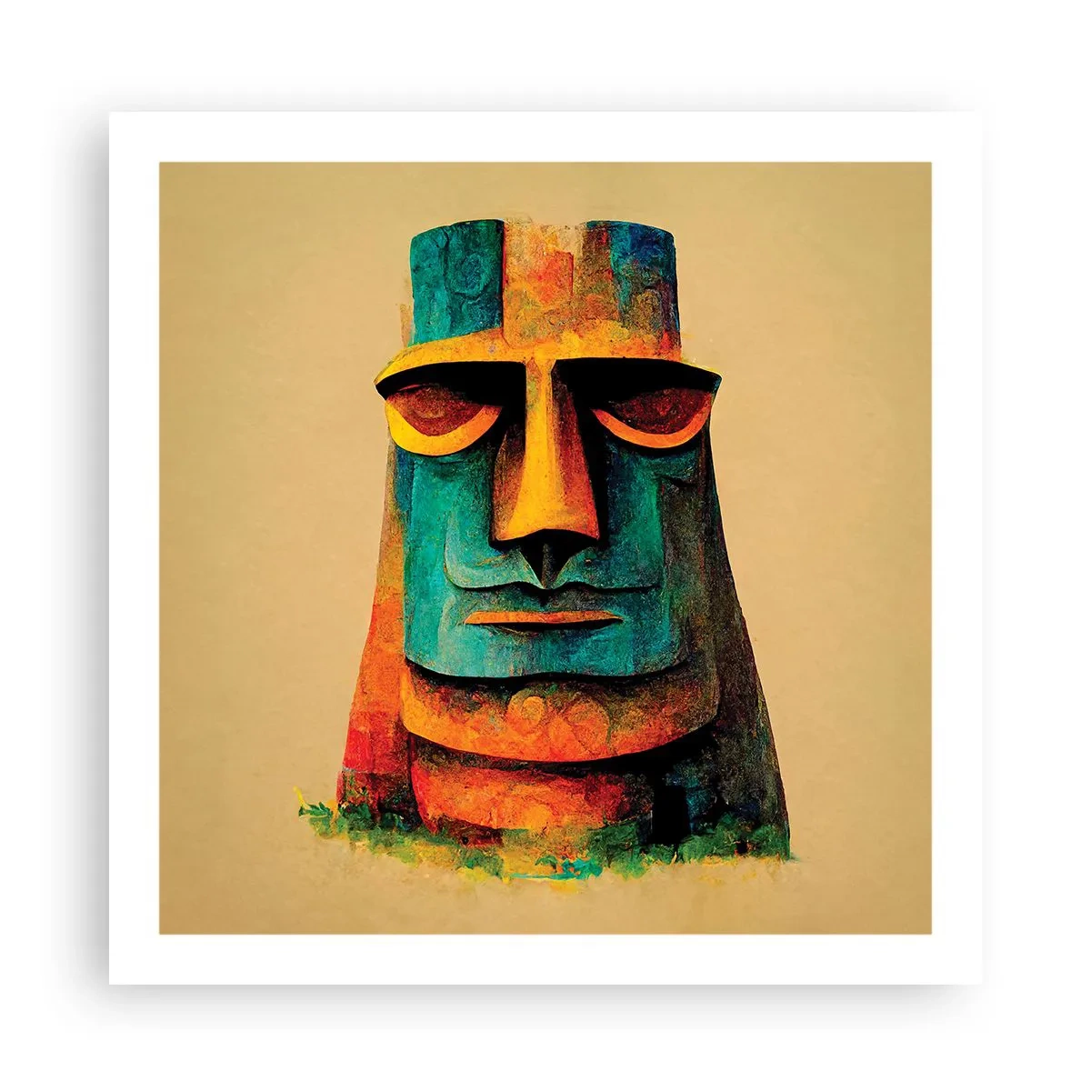 Poster - Statuenhaft und sympathisch - 60x60 cm