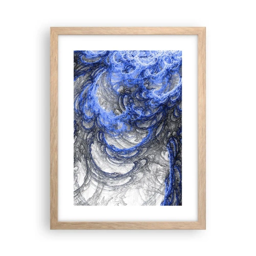 Poster in einem Rahmen aus heller Eiche - Die Geburt einer Welle - 30x40 cm