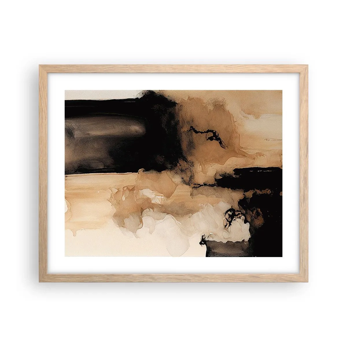 Poster in einem Rahmen aus heller Eiche - Faszinierende Abstraktion - 50x40 cm