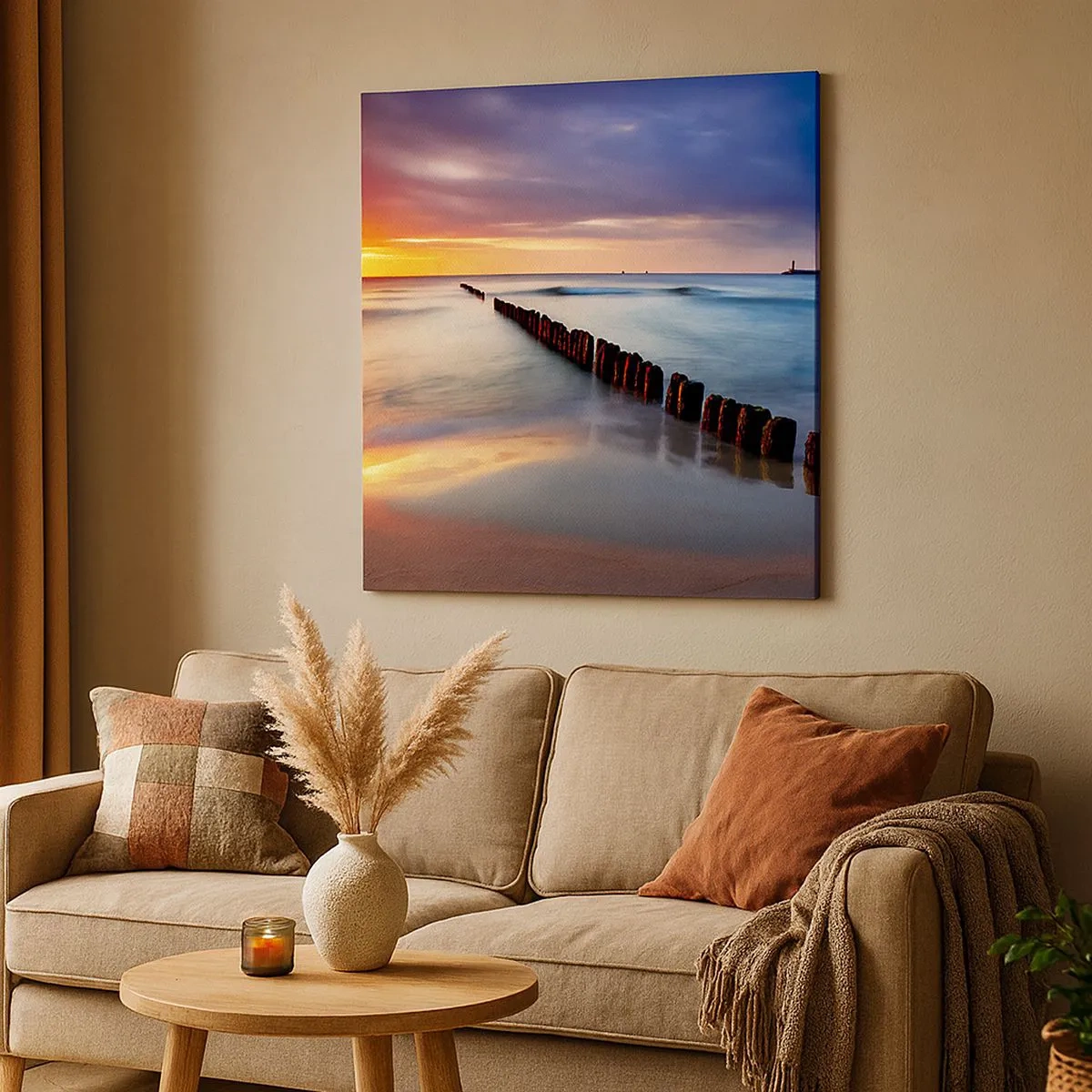 Bild auf Leinwand - Leinwandbild - Lausche der Stille - 30x30 cm