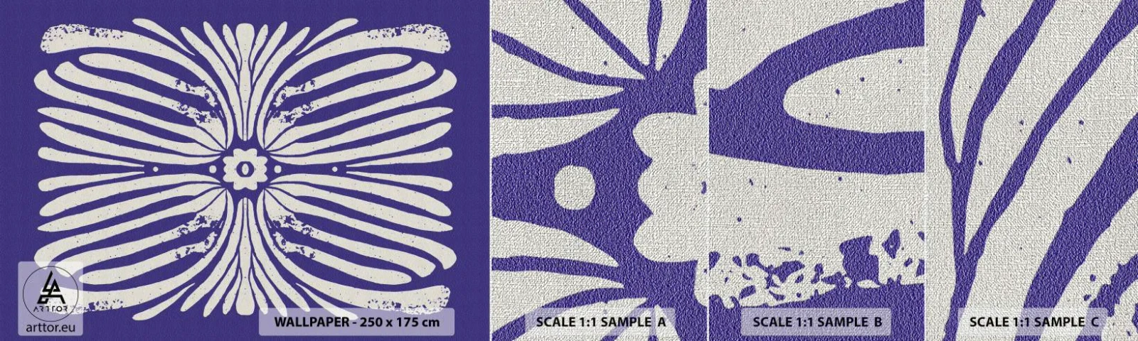 Fototapeten Muster Premium Canvas - Ethnische Inspirationen - Boho, Botanisch, Stück - 100x30 cm