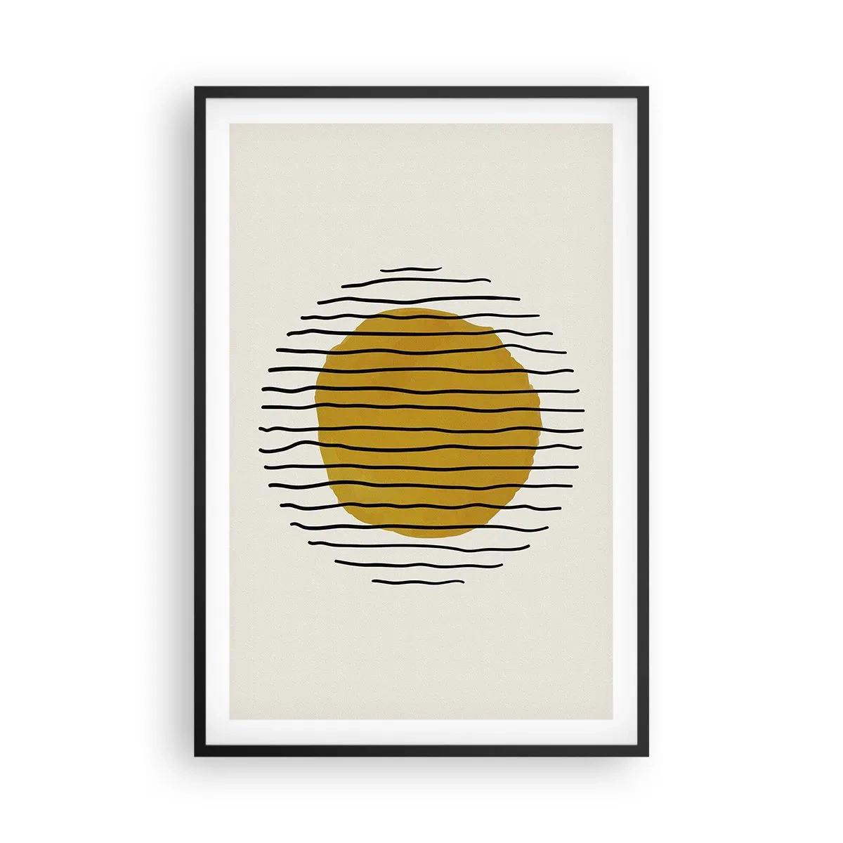 Poster in einem schwarzem Rahmen - Abstraktion, die vor Hitze zittert - 61x91 cm