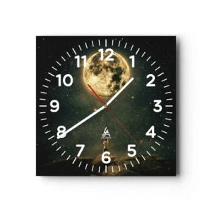 Wanduhr - Glasuhr - Der Mann, der den Mond gestohlen hat - 30x30 cm