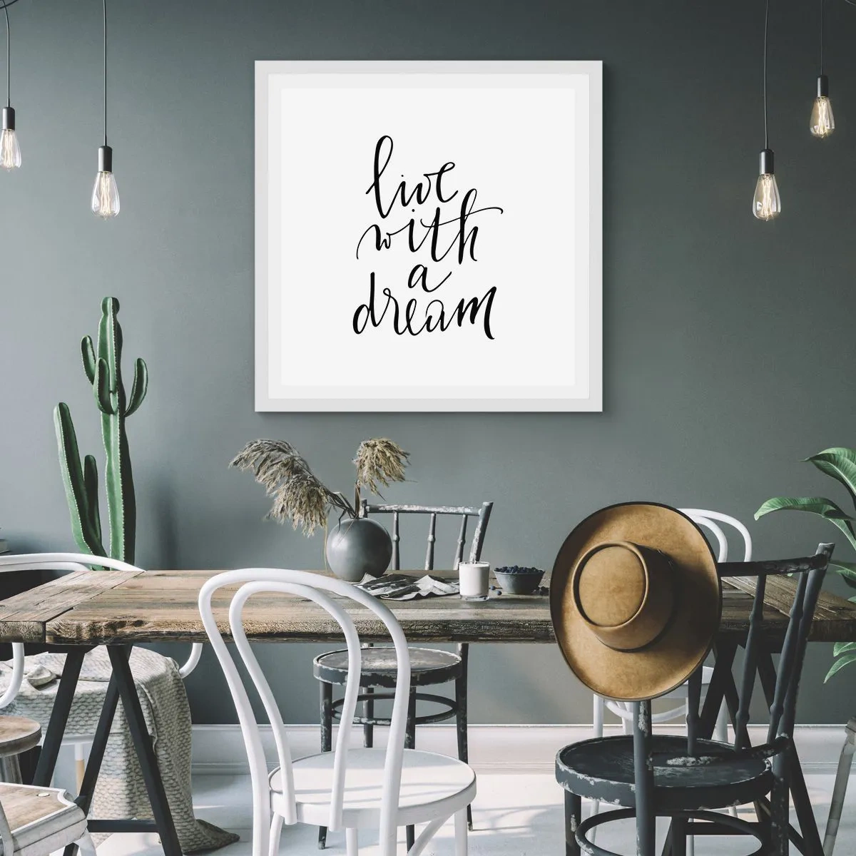 Poster in einem weißen Rahmen - Na sicher - 50x50 cm