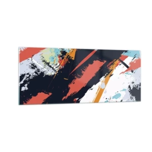 Glasbild - Bild auf glas - Dynamische Komposition - 100x40 cm