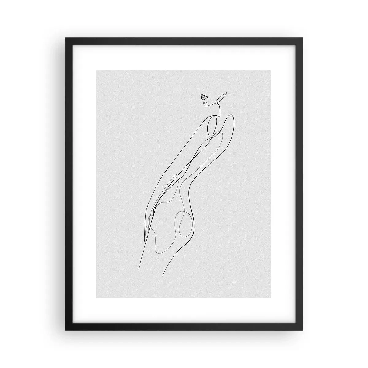 Poster in einem schwarzem Rahmen - Bloß ein Versprechen - 40x50 cm