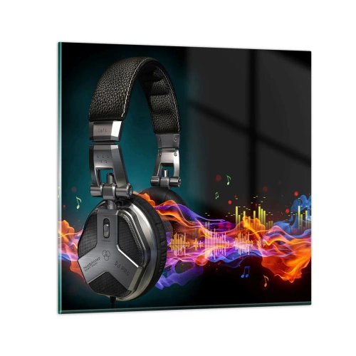 Glasbild - Bild auf glas - Feuer der Musik - 30x30 cm