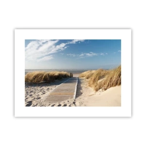 Poster - Hinter der Düne, im Rauschen des Grases - 40x30 cm