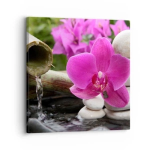 Bild auf Leinwand - Leinwandbild - Du ruhst dich schon aus - 30x30 cm