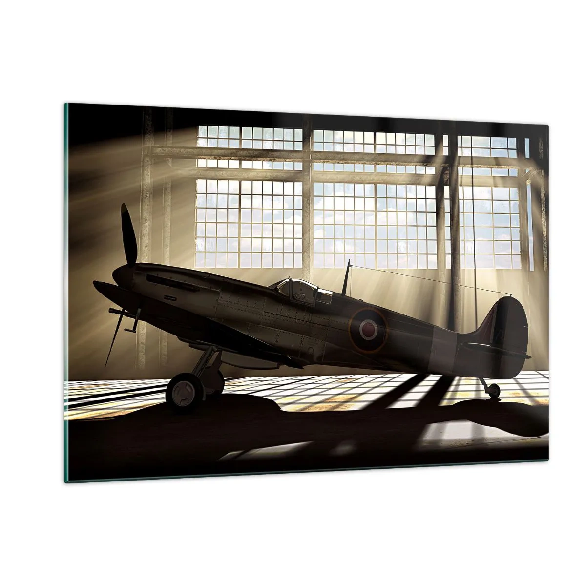 Glasbild - Bild auf glas - Kriegerruhe - 120x80cm - Die Ruhe eines Kriegers - Moderne Wanddekoration für Wohnzimmer und Schlafzimmer ARTTOR