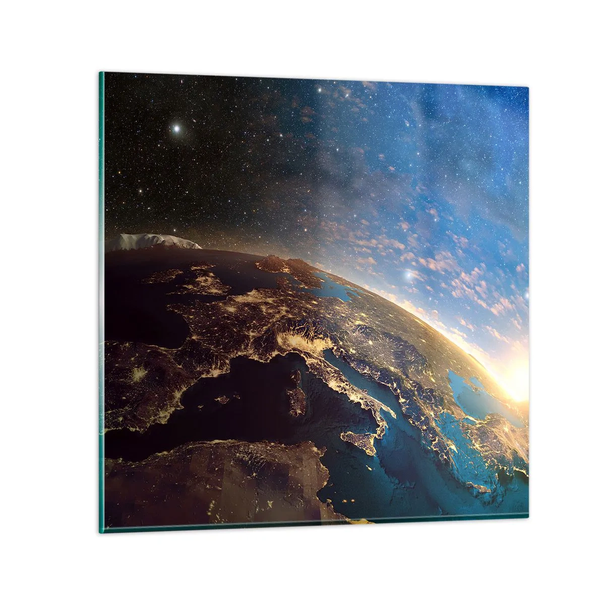 Glasbild - Bild auf glas - Schauen wir uns aus der Ferne an - 30x30 cm