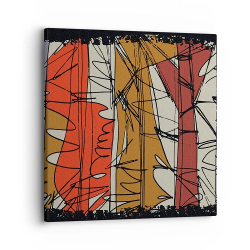 Bild auf Leinwand - Leinwandbild - Spontane Komposition - 30x30 cm