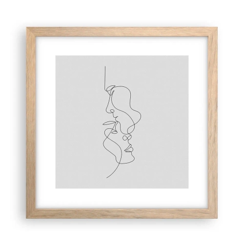 Poster in einem Rahmen aus heller Eiche - Die Hitze bitterer Begierden - 30x30 cm