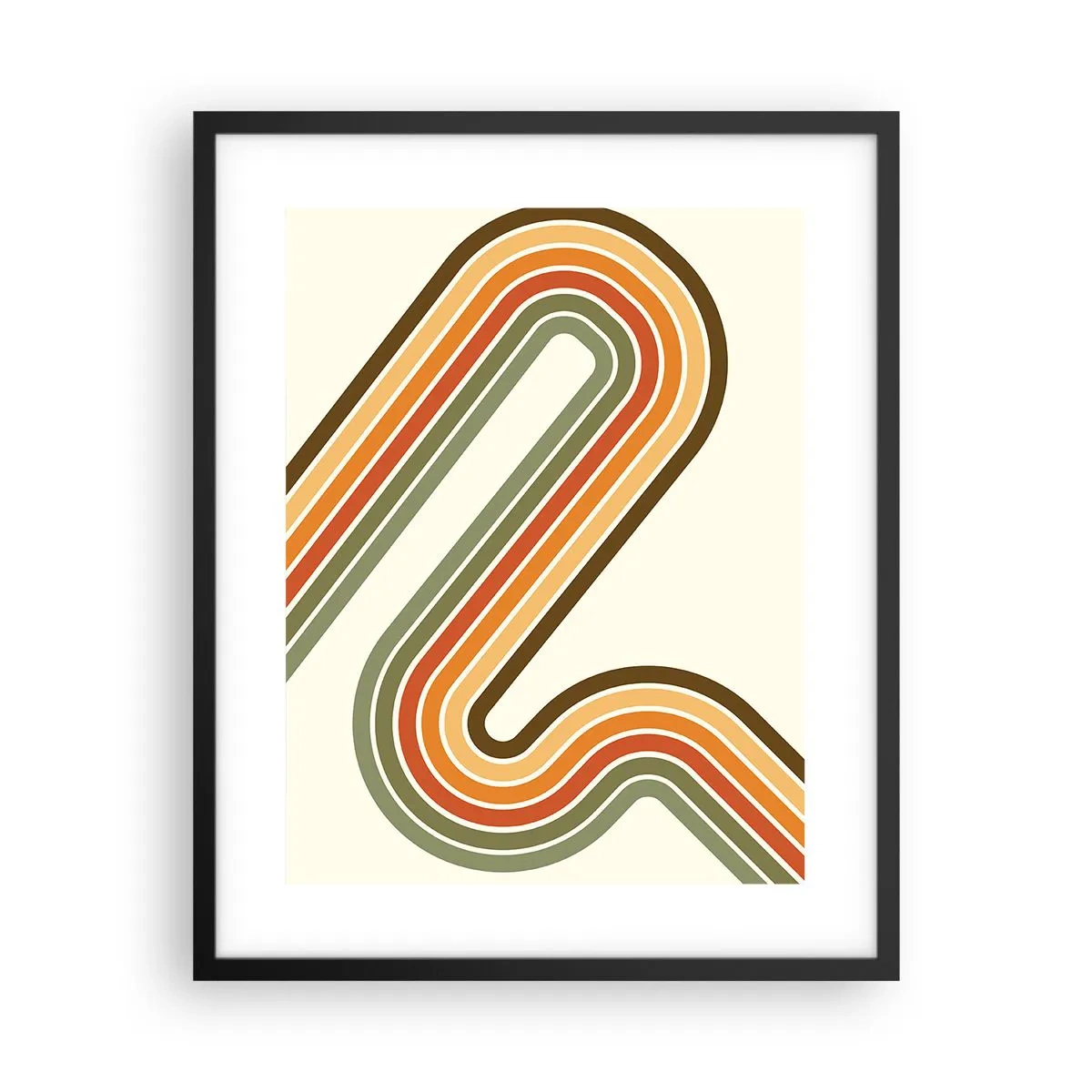 Poster in einem schwarzem Rahmen - Zickzack zum Ziel - 40x50 cm