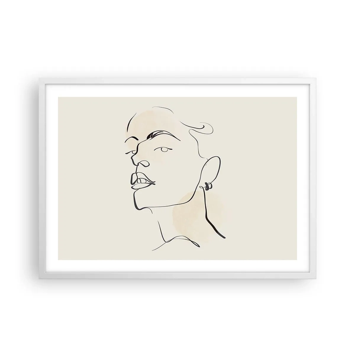 Poster in einem weißen Rahmen - Ein stolzer Blick - 70x50 cm