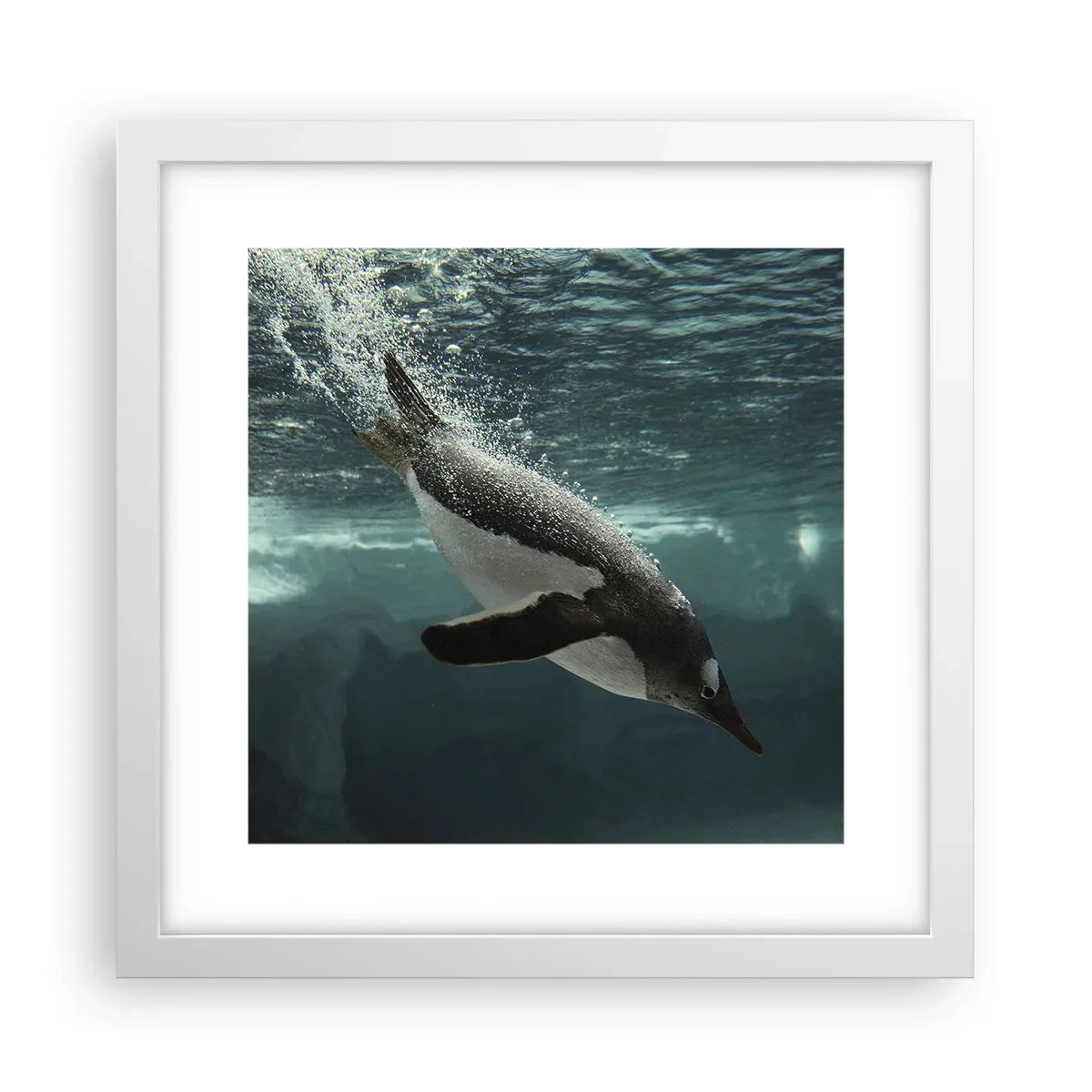 Poster in einem weißen Rahmen - Willkommen in meiner Welt - 30x30 cm