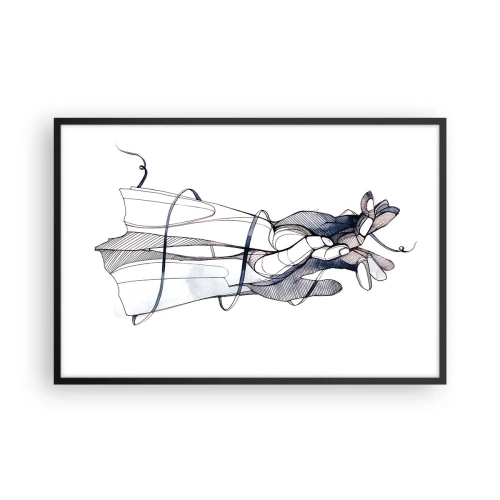 Poster in einem schwarzem Rahmen - Touch-Studie - 91x61 cm