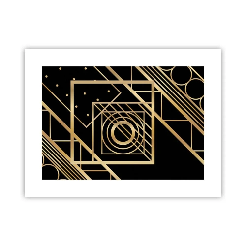 Poster - Goldene Geometrie - 40x30 cm