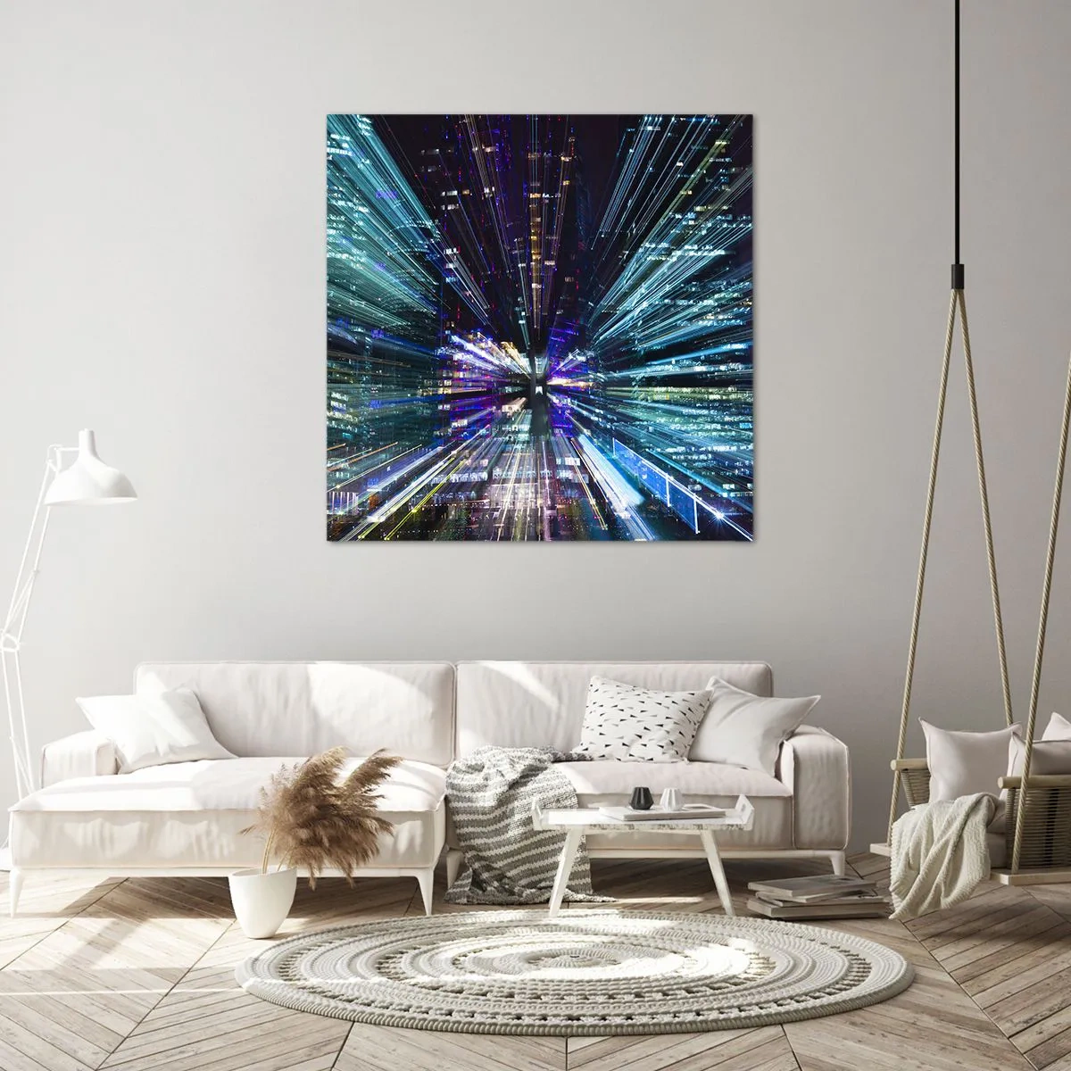 Bild auf Leinwand - Leinwandbild - Übergang zum Hyperraum - 70x70 cm