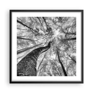 Poster in einem schwarzem Rahmen - Rennen zum Licht - 50x50 cm