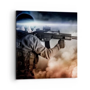 Bild auf Leinwand - Leinwandbild - Nur ein Held - 70x70 cm