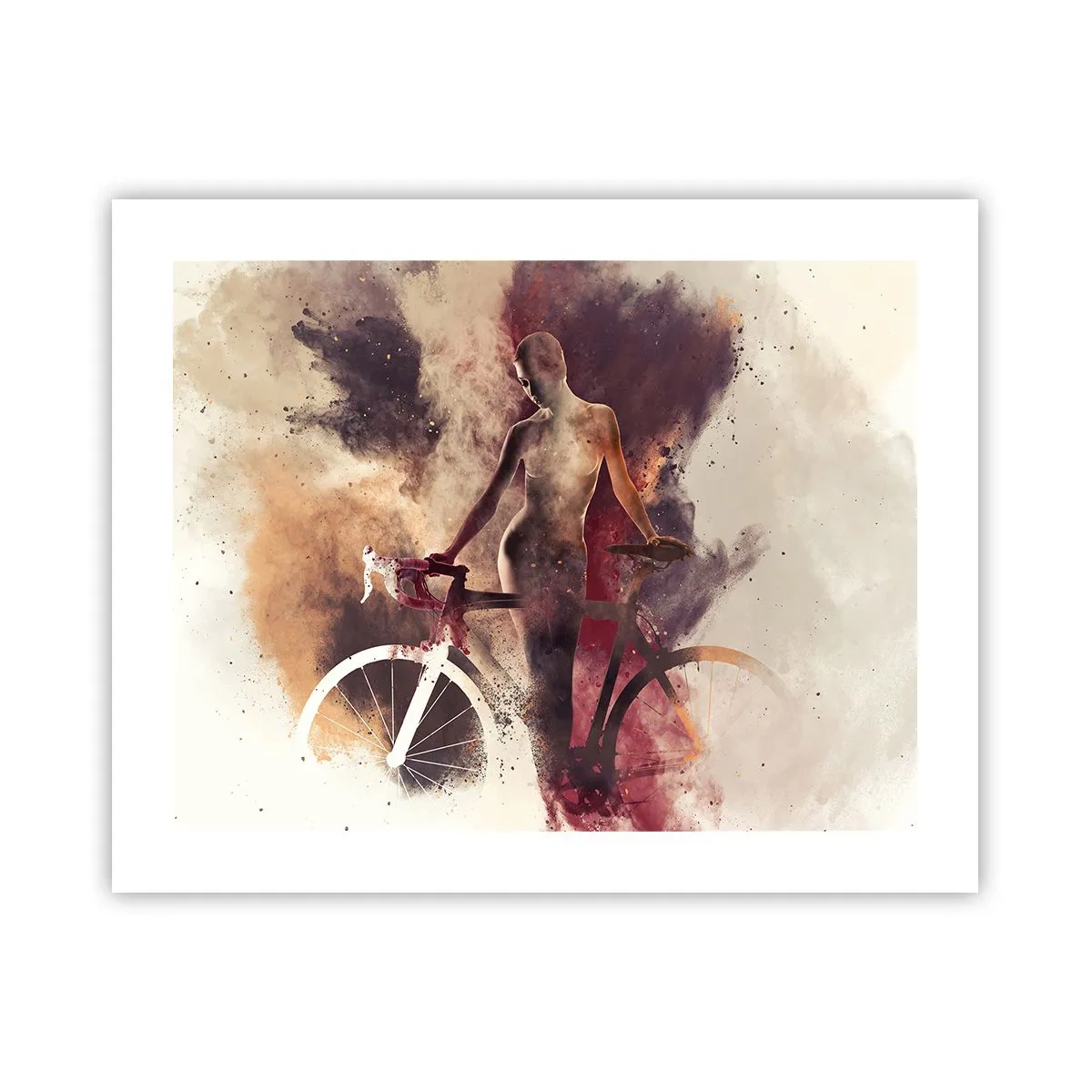 Poster - Eine Fahrradseele in Marmorformen - 50x40 cm