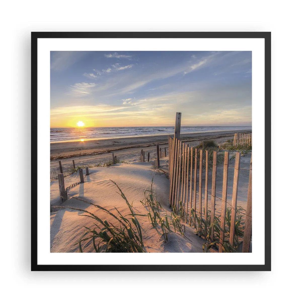 Poster in einem schwarzem Rahmen - Schein und Schatten des Windes - 60x60 cm