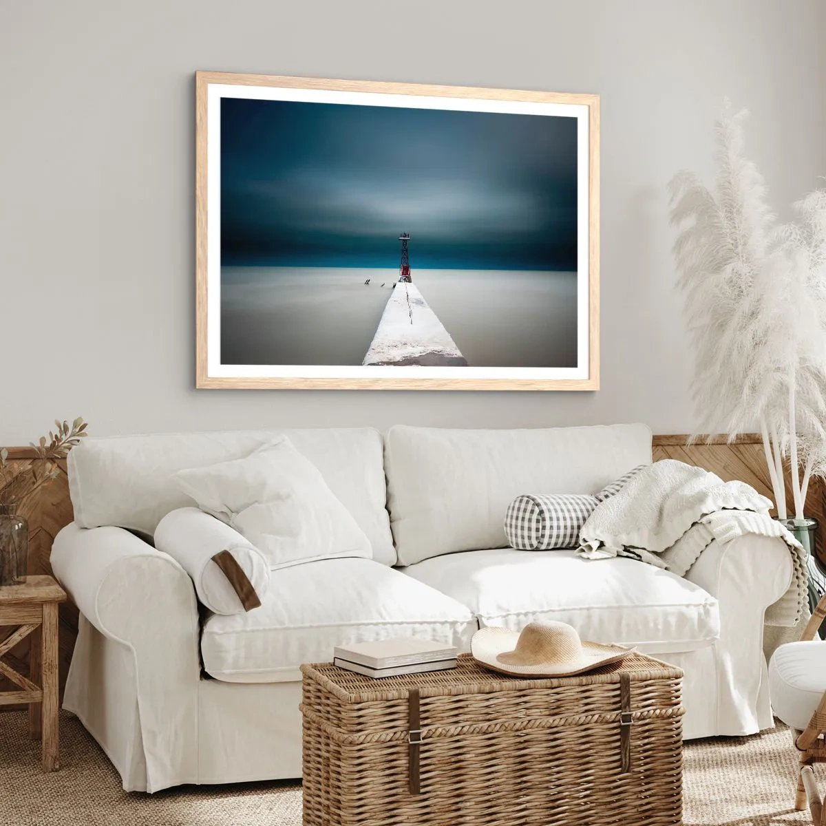 Poster in einem Rahmen aus heller Eiche - Um der Weite zu begegnen - 70x50 cm