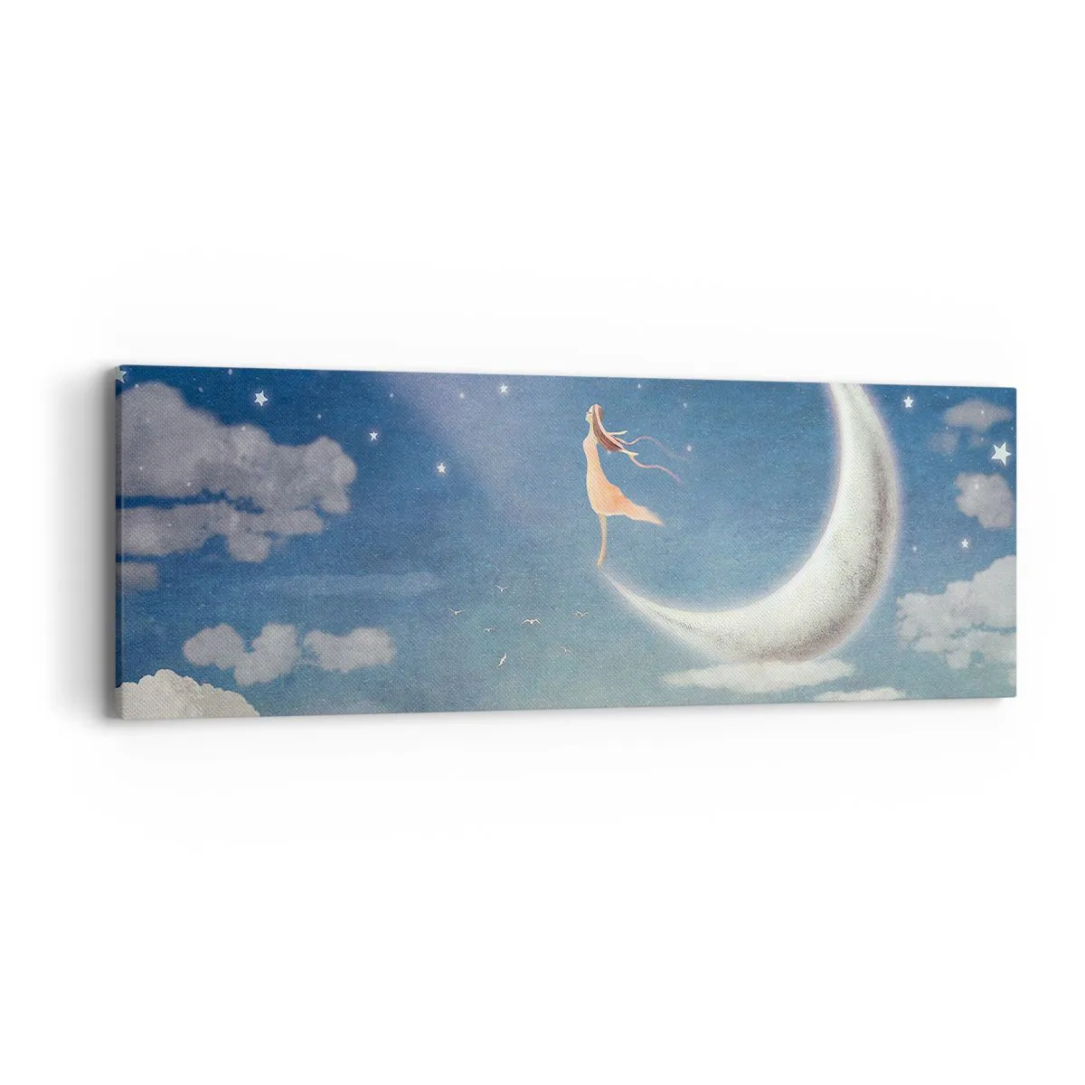 Bild auf Leinwand - Leinwandbild - Blauer Freier - 90x30 cm