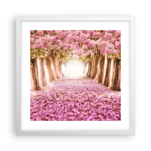 Poster in einem weißen Rahmen - Der Weg ins Paradies - 40x40 cm