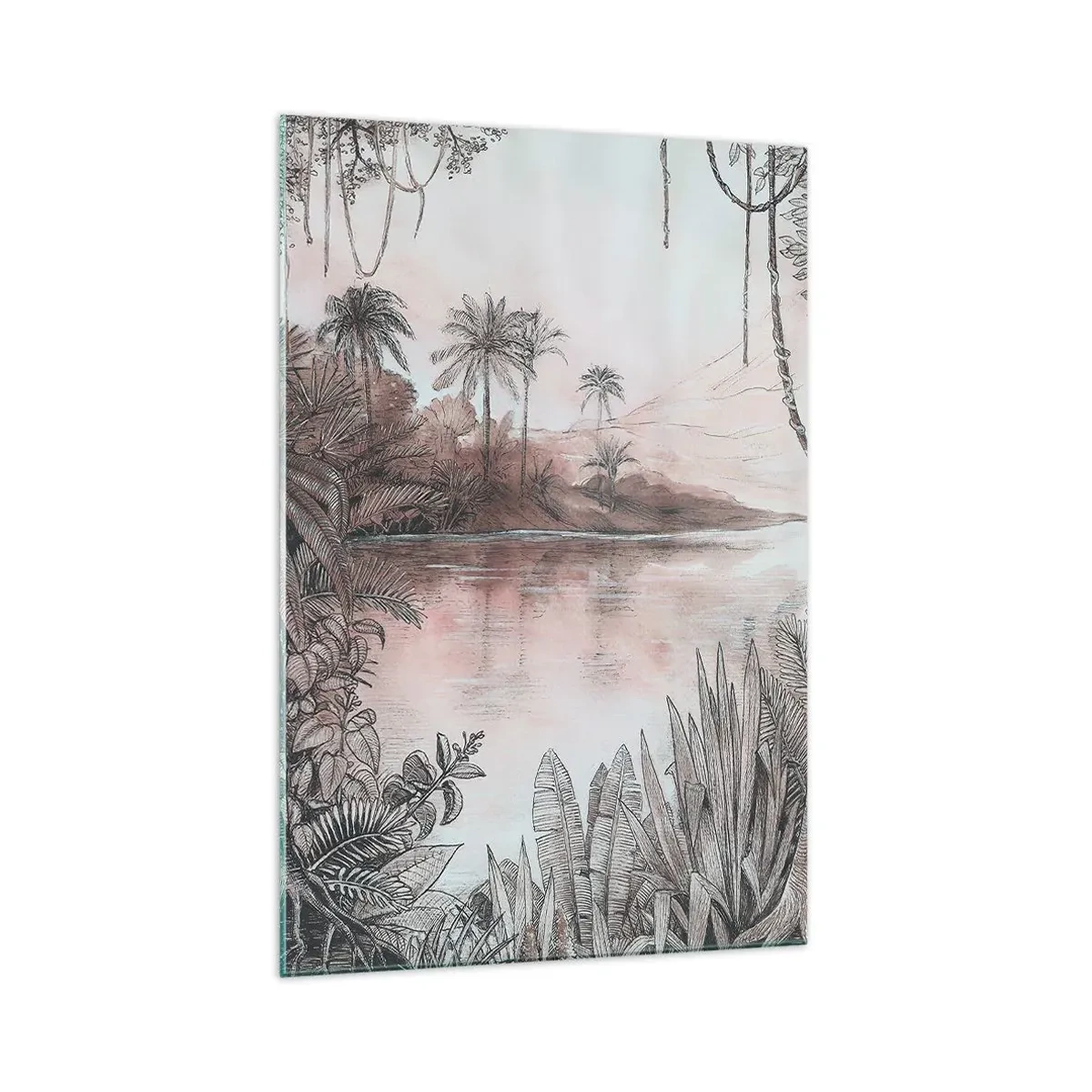 Glasbild - Bild auf glas - Tagebuch eines Entdeckers aus dem 19. Jahrhundert - 70x100 cm