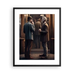 Poster in einem schwarzem Rahmen - Gute Zeit des Tages - 40x50 cm