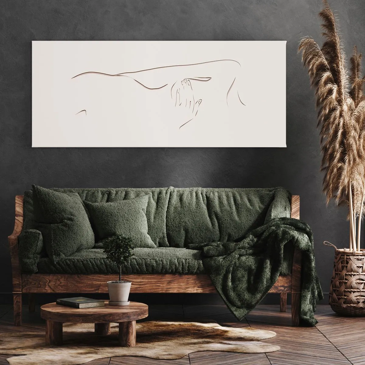 Bild auf Leinwand - Leinwandbild - Die Form des Verlangens - 90x30 cm