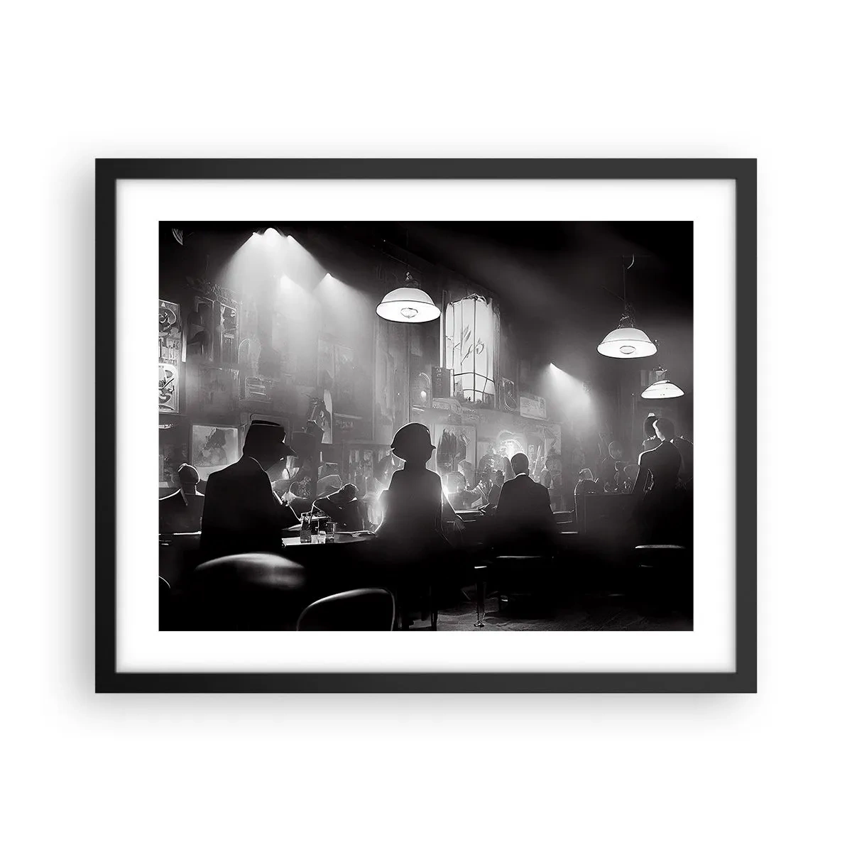 Poster in einem schwarzem Rahmen - In Jazz-Atmosphäre - 50x40 cm