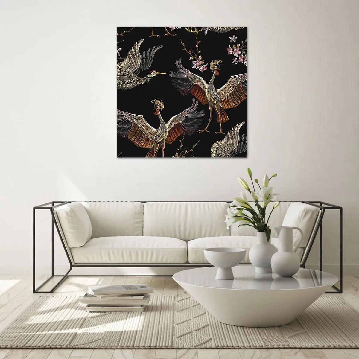 Glasbild - Bild auf glas - Märchenvogel - 40x40 cm