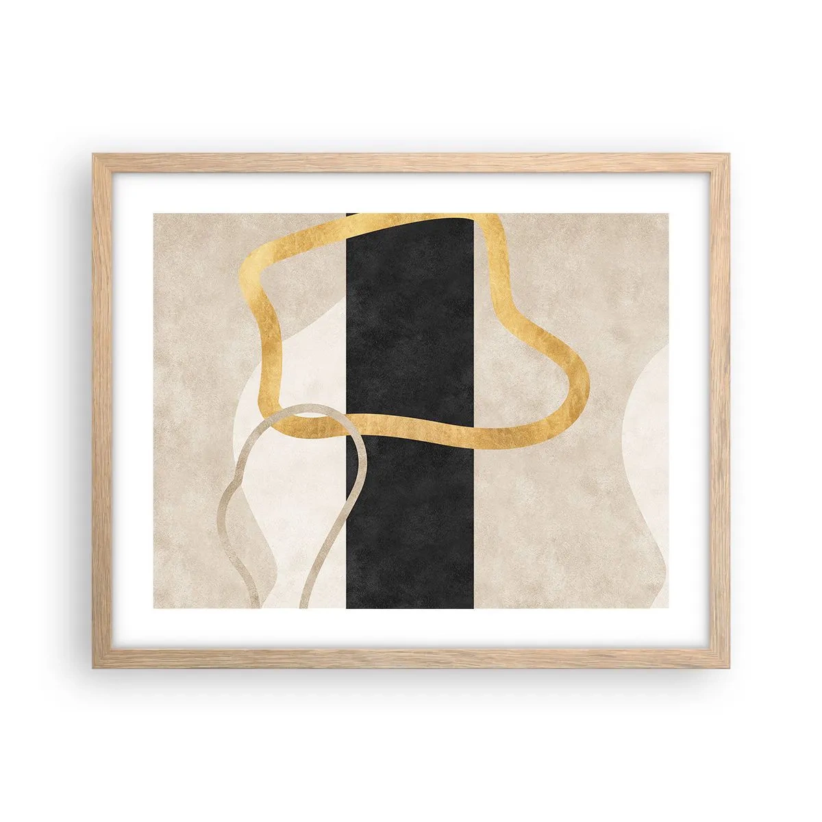 Poster in einem Rahmen aus heller Eiche - Schleifenformen - 50x40 cm