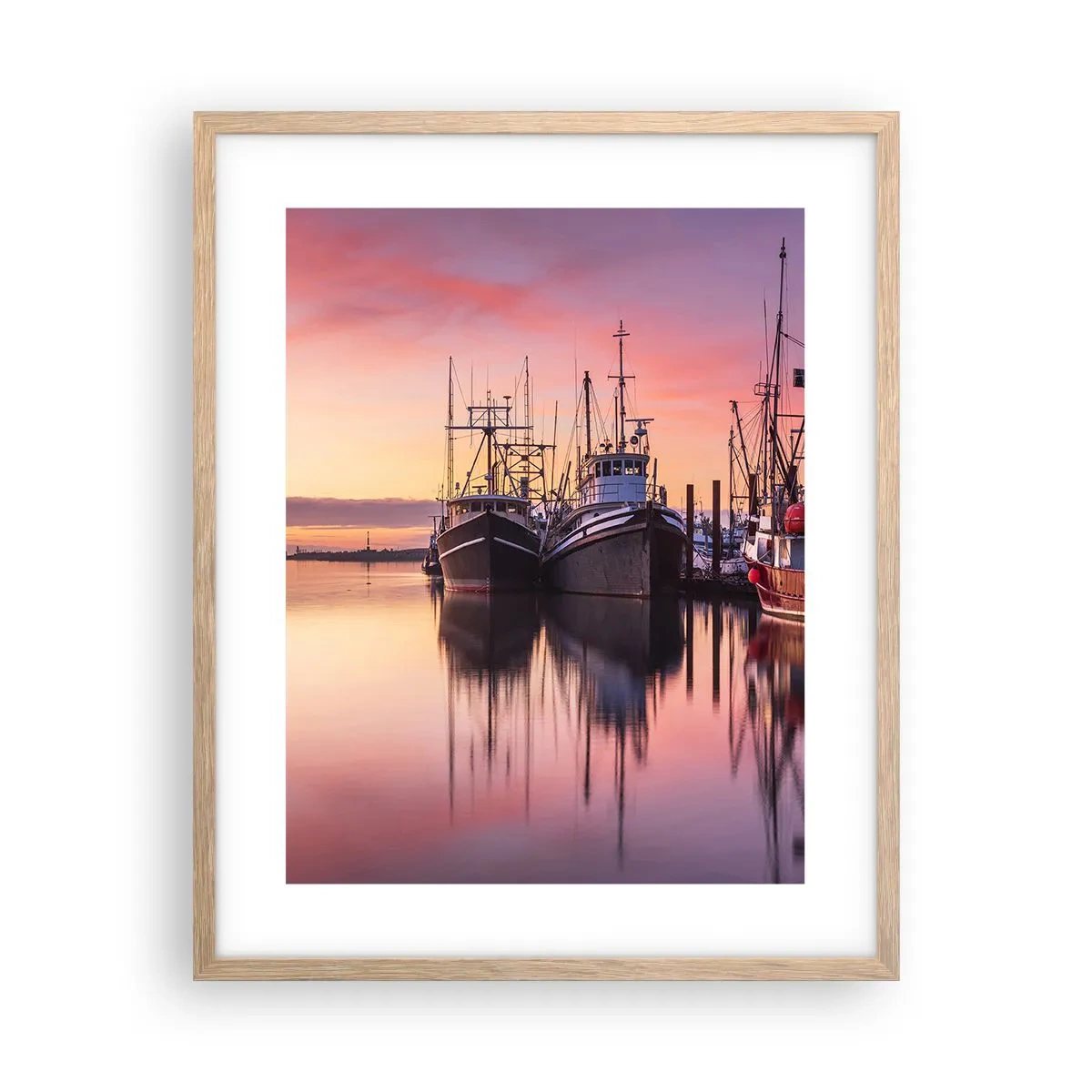 Poster in einem Rahmen aus heller Eiche - Vor dem nächsten Tag - 40x50 cm