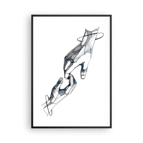 Poster in einem schwarzem Rahmen - Eine gute Geste - 70x100 cm