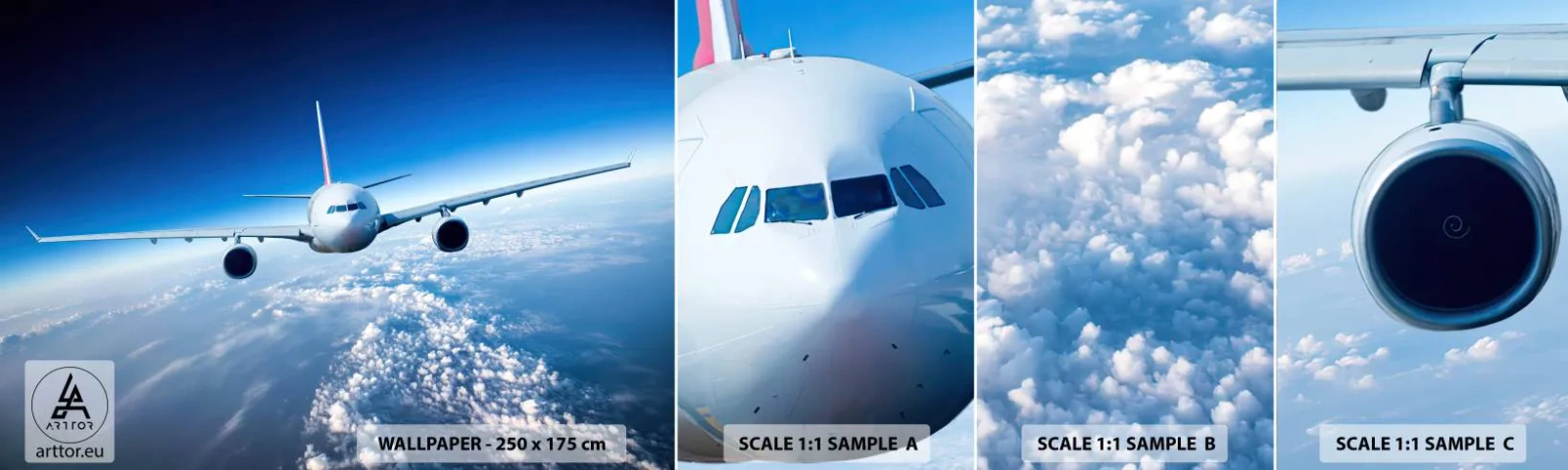 Fototapeten Muster Selbstklebend Deluxe Sticker - Ich fliege, weil ich es kann - Flugzeug, Flugzeug, Reise - 100x30 cm