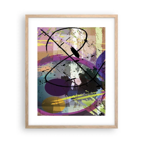 Poster in einem Rahmen aus heller Eiche - Du kannst geradeaus oder umhergehen - 40x50 cm