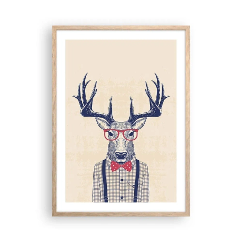 Poster in einem Rahmen aus heller Eiche - Eine lustige Extravaganz - 50x70 cm