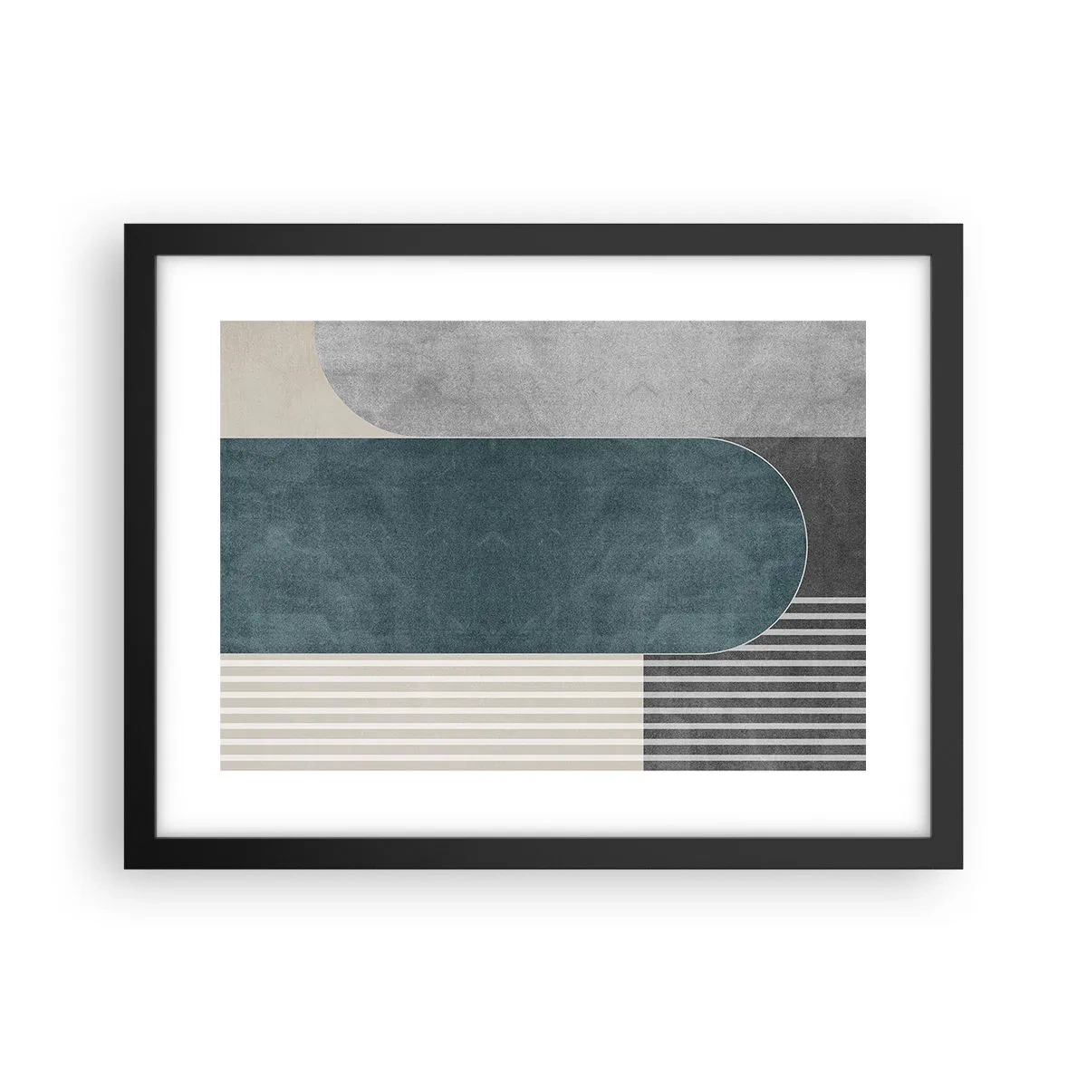 Poster in einem schwarzem Rahmen - Komposition auf der Ebene - 40x30 cm