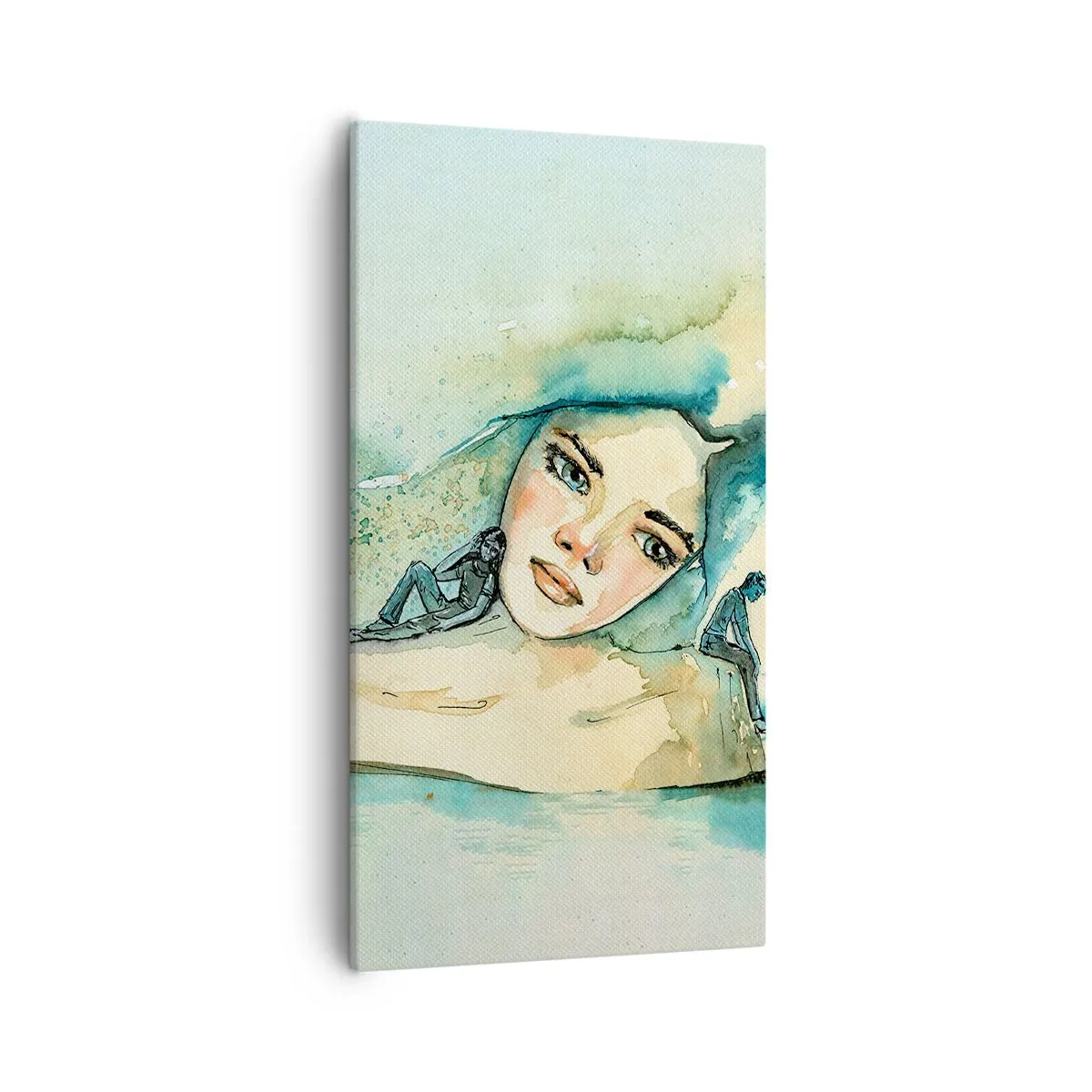 Bild auf Leinwand - Leinwandbild - Bin ich blau? - 55x100 cm