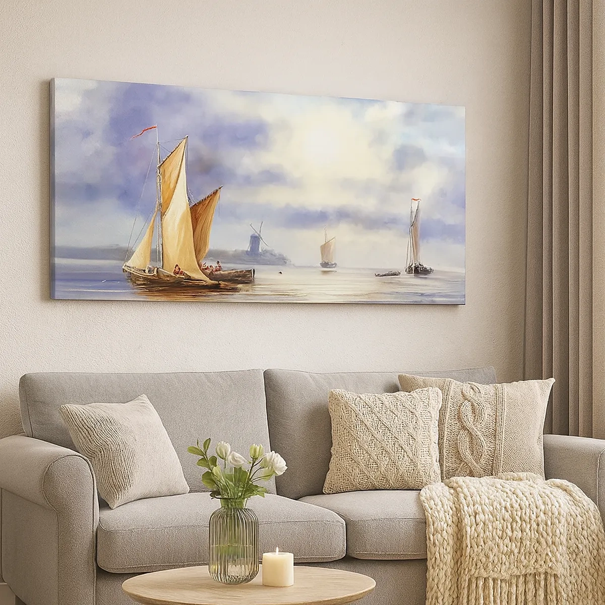 Bild auf Leinwand - Leinwandbild - Die Rückkehr der Seeleute - 30x30 cm