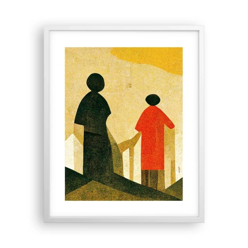 Poster in einem weißen Rahmen - Es ist noch ein langer Weg - 40x50 cm