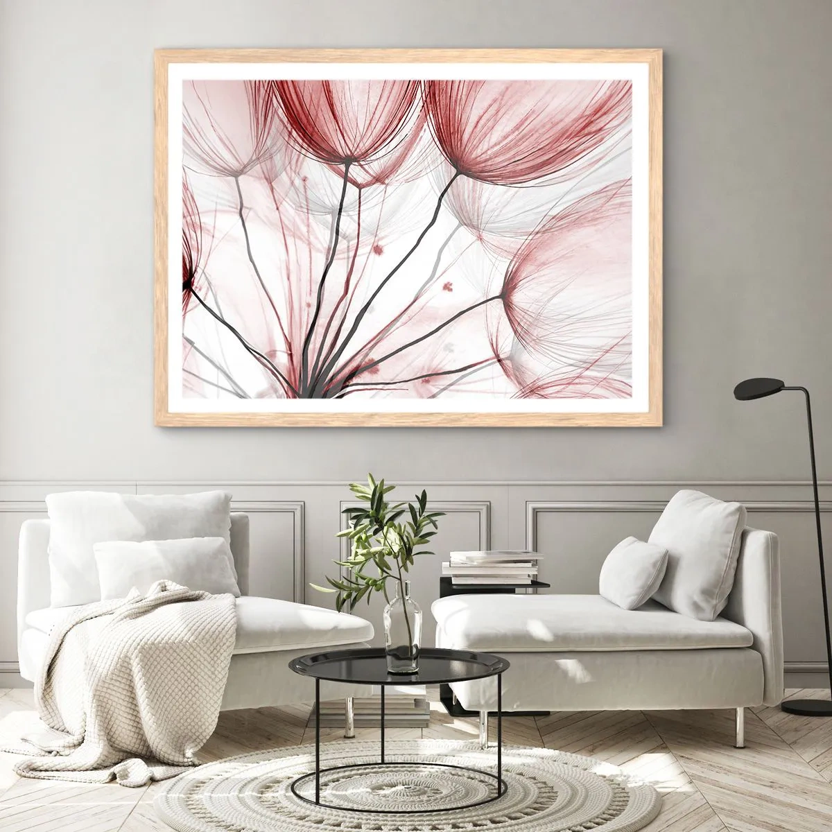 Poster in einem Rahmen aus heller Eiche - Vor der Abfahrt - 70x50 cm