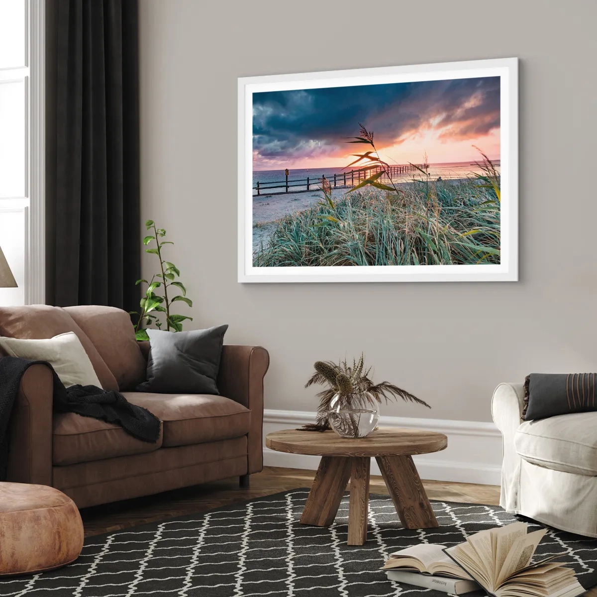 Poster in einem weißen Rahmen - Es vergeht nicht mit dem Wind - 70x50 cm