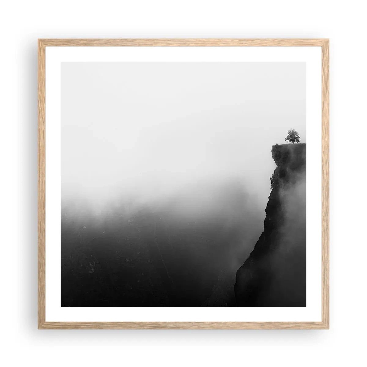 Poster in einem Rahmen aus heller Eiche - Am Rande der Welt - 60x60 cm