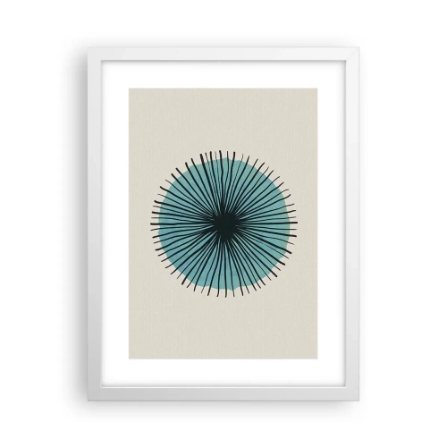 Poster in einem weißen Rahmen - Strahlend im Blau - 30x40 cm
