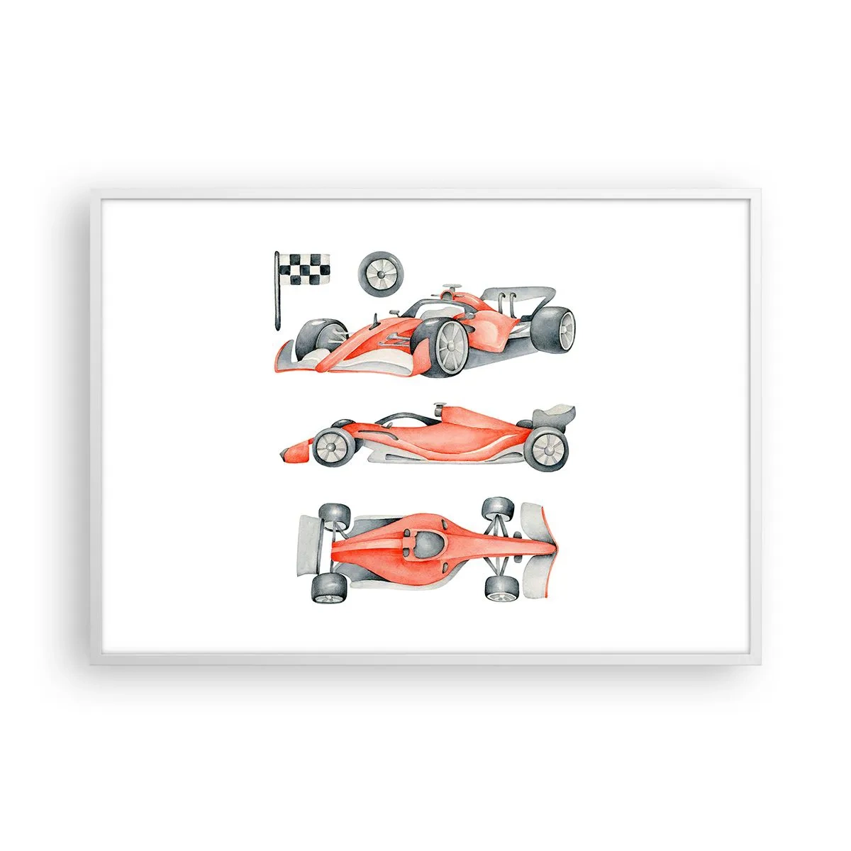 Poster in einem weißen Rahmen - Dem Traum folgen - 100x70 cm